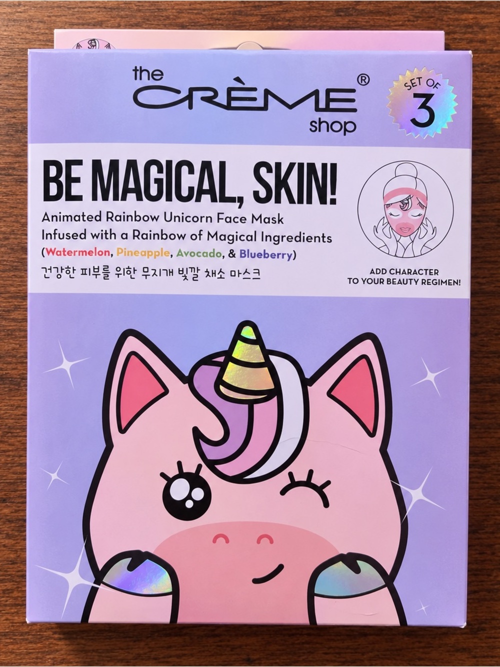 The Creme Shop 3-Pack Be Magical, Skin Unicorn Face Mask